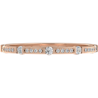Obrączka Ślubna Petite Accented 1.00 MM Diament Laboratoryjny 417 (10K) Różowe Złoto