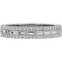 Obrączka Ślubna Fly 3.50 MM Diament Naturalny 417 (10K) Białe Złoto