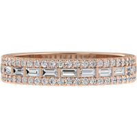 Obrączka Ślubna Fly 3.50 MM Diament Naturalny 417 (10K) Różowe Złoto