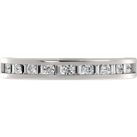 Obrączka Ślubna Channel Half Eternity 1.50 MM Diament Naturalny 950 Platyna