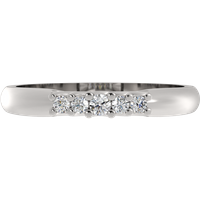 Obrączka Ślubna Petal Vintage Diament Laboratoryjny 417 (10K) Białe Złoto