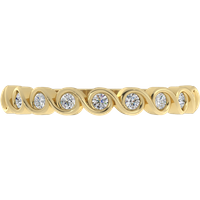 Obrączka Ślubna Eternity Pavé Diament Laboratoryjny 417 (10K) Żółte Złoto