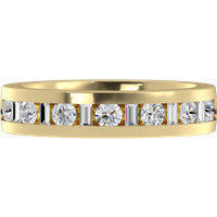 Obrączka Ślubna Channel Bag 4.50 MM Diament Laboratoryjny 585 (14K) Żółte Złoto