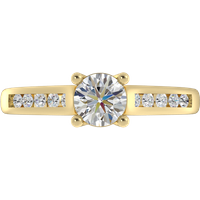Obrączka Ślubna King Diament Naturalny 750 (18K) Żółte Złoto