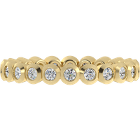 Obrączka Ślubna Bezel Eternity 2.80 MM Diament Laboratoryjny 417 (10K) Żółte Złoto