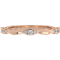 Obrączka Ślubna M-Prong 1.80 MM Diament Laboratoryjny 417 (10K) Różowe Złoto