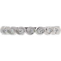Obrączka Ślubna Eternity Pavé Diament Laboratoryjny 417 (10K) Białe Złoto