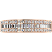 Obrączka Ślubna Channel Mix 4.70 MM Diament Naturalny 585 (14K) Różowe Złoto