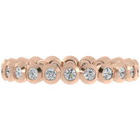 Obrączka Ślubna Bezel Eternity 2.80 MM Diament Laboratoryjny 750 (18K) Różowe Złoto