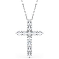 Naszyjnik Diamentowy w Kształcie Krzyża 1.63 krt Diament Laboratoryjny 585 Białe Złoto (14K)