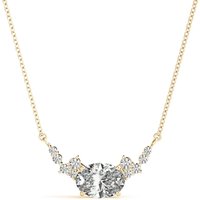 Naszyjnik Diamentowy w Złotym Złocie 1.33 krt Diament Laboratoryjny 585 Żółte Złoto (14K)