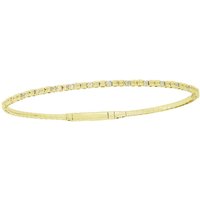 Bransoletka Bangle z Naturalnymi Diamentami 585 Żółte Złoto (14K)