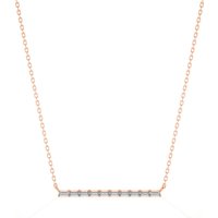 Naszyjnik Diamond Bar Diament Laboratoryjny 585 Różowe Złoto (14K)
