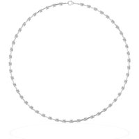 Choker z Rozstawionymi Diamentami o Szlifie Okrągłym Diament Laboratoryjny 585 Białe Złoto (14K)