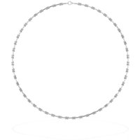 Naszyjnik Choker z Diamentami i Szmaragdowym Szlifem z Rozstawionymi Kamieniami Diament Laboratoryjny 585 Białe Złoto (14K)