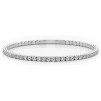 Elastyczna Bransoletka Eternity Bangle 1.66 krt Diament Laboratoryjny 585 Białe Złoto (14K)