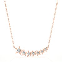 Diamentowy Naszyjnik Twinkling Star Diament Laboratoryjny 585 Złoto Różowe (14K)