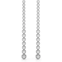 Diamantové Kolczyki Wiszące 3.20 krt Laboratoryjny Diament 585 Białe Złoto (14K)