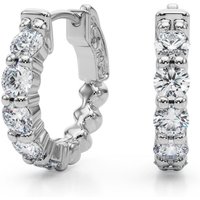 Kolczyki Koła Diamentowe Single Row 1.60 ct. tw. Diament Laboratoryjny 585 Białe Złoto (14K)