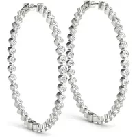 Inside Out 37 mm Kolczyki Koła Diamentowe 5.40 krt Diament Laboratoryjny 585 Białe Złoto (14K)
