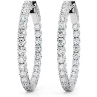 Kolczyki Koła Diamentowe 28 mm 2.00 krt Diament Laboratoryjny 585 Białe Złoto (14K)