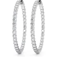 Kolczyki Koła Diamentowe 44 mm 6.33 krt Diament Laboratoryjny 585 Białe Złoto (14K)