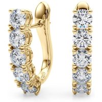 Diamantové Náušnice z Zapięciem Omega 2.00 krt Diament Laboratoryjny 585 Żółte Złoto (14K)