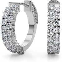 Kolczyki Koła Diamentowe 1.14 krt Diament Laboratoryjny 585 Białe Złoto (14K)