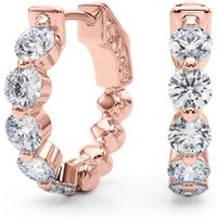 Kolczyki Koła Diamentowe Single Row 1.00 krt Diament Laboratoryjny 585 Różowe Złoto (14K)