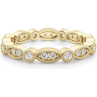 Obrączka Ślubna Eternity Dot and Marquise Laboratoryjny Diament 750 Żółte Złoto (18K)