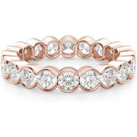 Obrączka Ślubna Eternity Half Bezel z Okrągłymi Kamieniami 3.00 mm Laboratoryjny Diament 585 Różowe Złoto (14K)