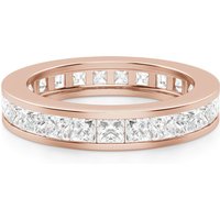Obrączka Ślubna Eternity Channel Set Księżniczka 2.00 mm Laboratoryjny Diament 585 Różowe Złoto (14K)