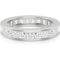 Obrączka Ślubna Eternity Channel Set Księżniczka 2.00 mm Laboratoryjny Diament 750 Białe Złoto (18K)