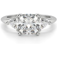 Timeless Poduszkowy Pierścionek Zaręczynowy 1.00 krt Naturalny Diament 585 Białe Złoto (14K)