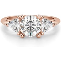 Timeless Okrągły Pierścionek Zaręczynowy 1.00 krt Laboratoryjny Diament 585 Różowe Złoto (14K)
