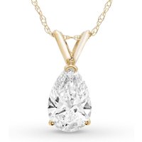 Wisiorek Solitaire Gruszkowy 0.50 krt Diament Laboratoryjny 585 Żółte Złoto (14K)