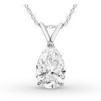 Wisiorek Solitaire Gruszkowy 0.50 krt Diament Laboratoryjny 585 Białe Złoto (14K)