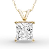 Wisiorek Solitaire Księżniczka 0.50 krt Diament Laboratoryjny 585 Żółte Złoto (14K)