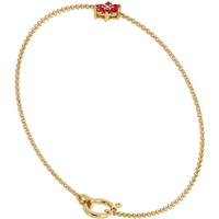 Bransoletka Miracle z Okrągłymi Naturalnymi Rubinami i Diamentami 0.01 ct 417 Żółte Złoto (10K)