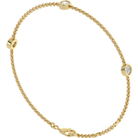 Bransoletka Floating Bezels z Okrągłymi Laboratoryjnymi Diamentami 0.45 ct 417 Żółte Złoto (10K)
