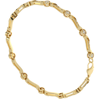 Bransoletka Trellis z Okrągłymi Laboratoryjnymi Diamentami 0.31 ct 585 Żółte Złoto (14K)