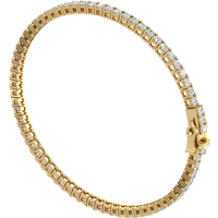 Bransoletka Vine z Okrągłymi Laboratoryjnymi Diamentami 4.01 ct 750 Żółte Złoto (18K)