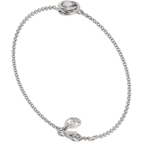 Bransoletka Daisy z Okrągłymi Naturalnymi Diamentami 0.17 ct 585 Białe Złoto (14K)