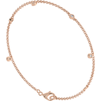 Bransoletka Quintet Station z Okrągłymi Laboratoryjnymi Diamentami 0.14 ct 585 Różowe Złoto (14K)