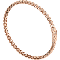 Bransoletka Dewdrop Bezel z Okrągłymi Laboratoryjnymi Diamentami 0.50 ct 585 Różowe Złoto (14K)