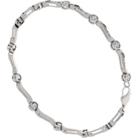Bransoletka Trellis z Okrągłymi Laboratoryjnymi Diamentami 0.31 ct 585 Białe Złoto (14K)