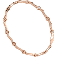Bransoletka Trellis z Okrągłymi Laboratoryjnymi Diamentami 0.31 ct 585 Różowe Złoto (14K)