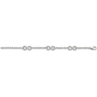 Bransoletka Solar Infinity z Okrągłymi Laboratoryjnymi Diamentami 0.12 ct 585 Białe Złoto (14K)