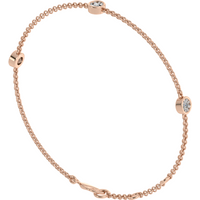 Bransoletka Whisper z Okrągłymi Laboratoryjnymi Diamentami 0.09 ct 417 Różowe Złoto (10K)