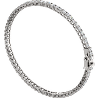 Bransoletka Vine z Okrągłymi Naturalnymi Diamentami 4.01 ct 417 Białe Złoto (10K)